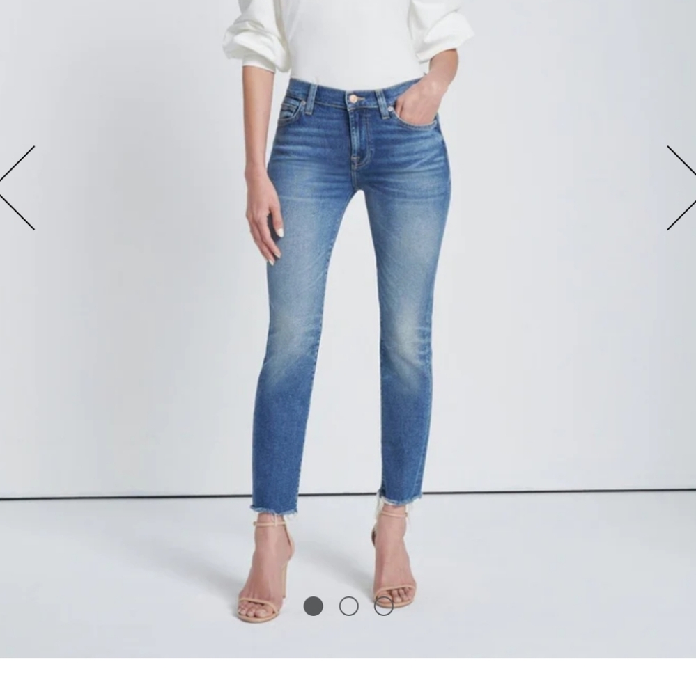 7 for All Mankind Luxe Vintage Roxanne Ankle Blue denim Jeans
